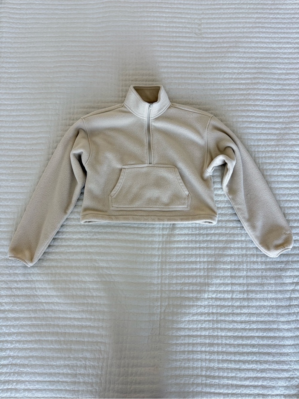 Aritzia TNA Lena Polar Fleece Cropped Half Zip
